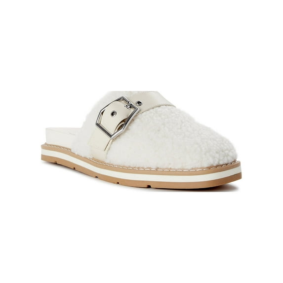 Time and Tru Women's Buckled Mule Slides