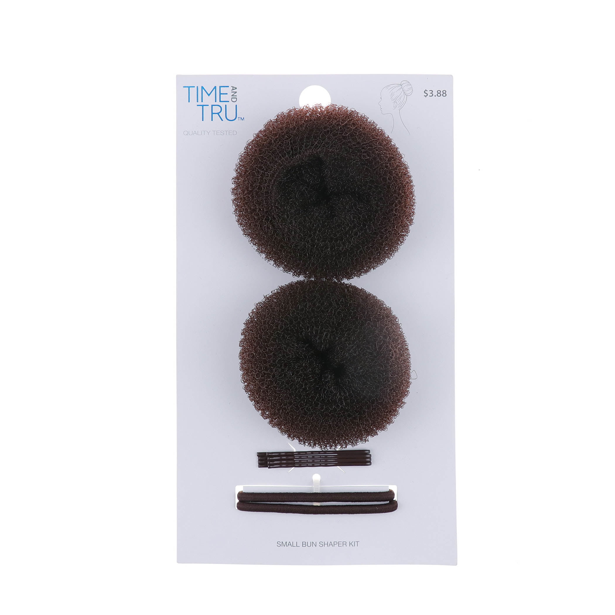 Time and Tru Women's Bun Shaper Kit, 2 Pack MultiColor