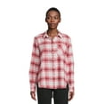 thumbnail image 1 of Time and Tru Women's Button Down Flannel Shirt with Long Sleeves, Sizes XS-3XL, 1 of 6