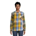 thumbnail image 1 of Time and Tru Women's Button Down Flannel Shirt with Long Sleeves, Sizes XS-3XL, 1 of 5