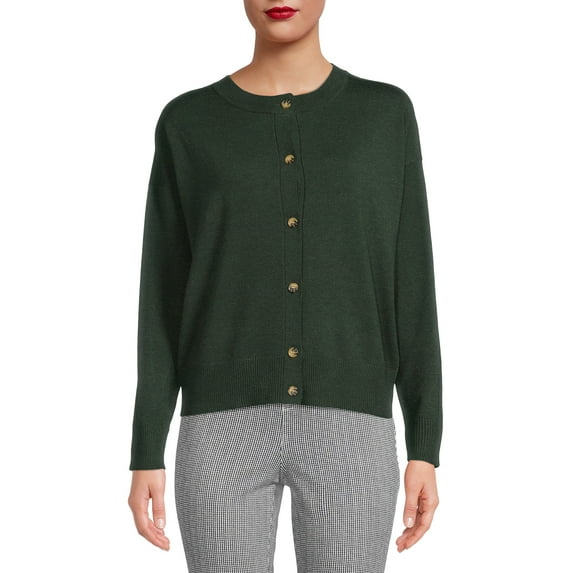 Time and Tru Women's Button Front Cardigan Sweater