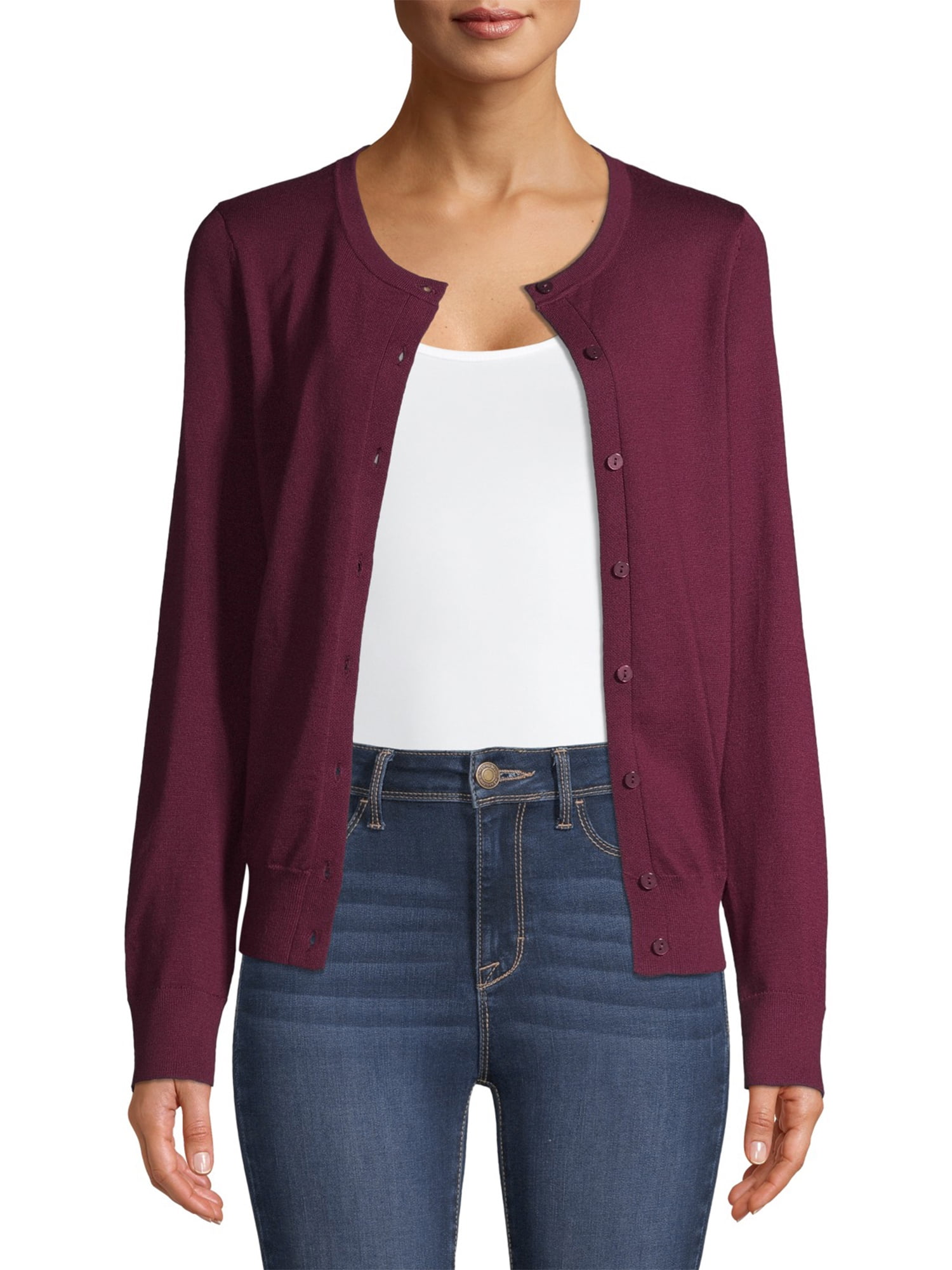 Time and Tru Women's Button Front Cardigan