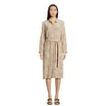 thumbnail image 1 of Time and Tru Women’s Button Front Shirt Dress with Long Sleeves, Sizes XS-XXXL, 1 of 5