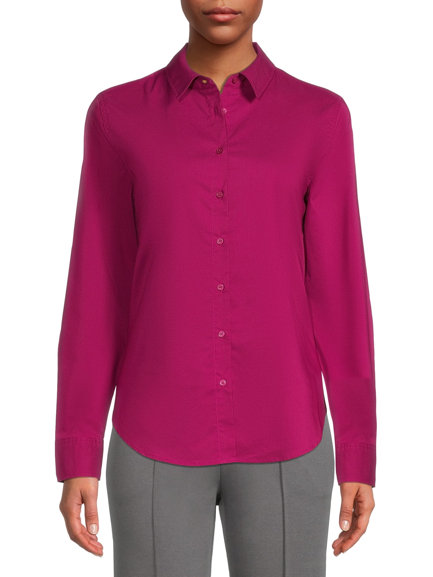 Time and Tru Women's Button Front Shirt