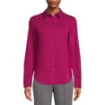 thumbnail image 1 of Time and Tru Women's Button Front Shirt, 1 of 5