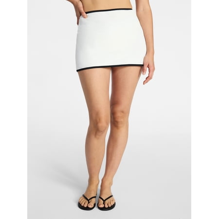 Time and Tru Women's Cabana Mini Skirt Coverup, Sizes XS-2X