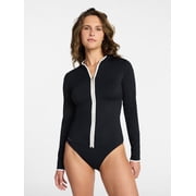 Time and Tru Women's Sun Vest Coverup with Long Sleeves, Sizes XS-2X
