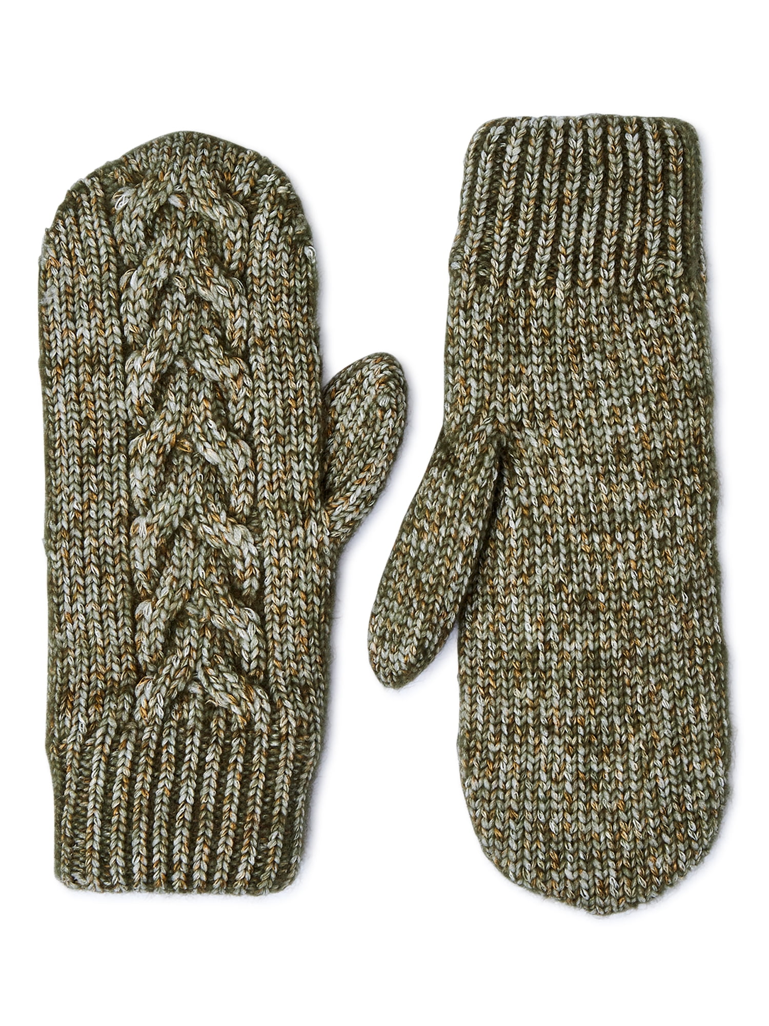 Time and Tru Women's Cable Knit Mittens