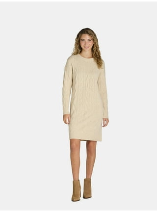 Beige Sweater Dress