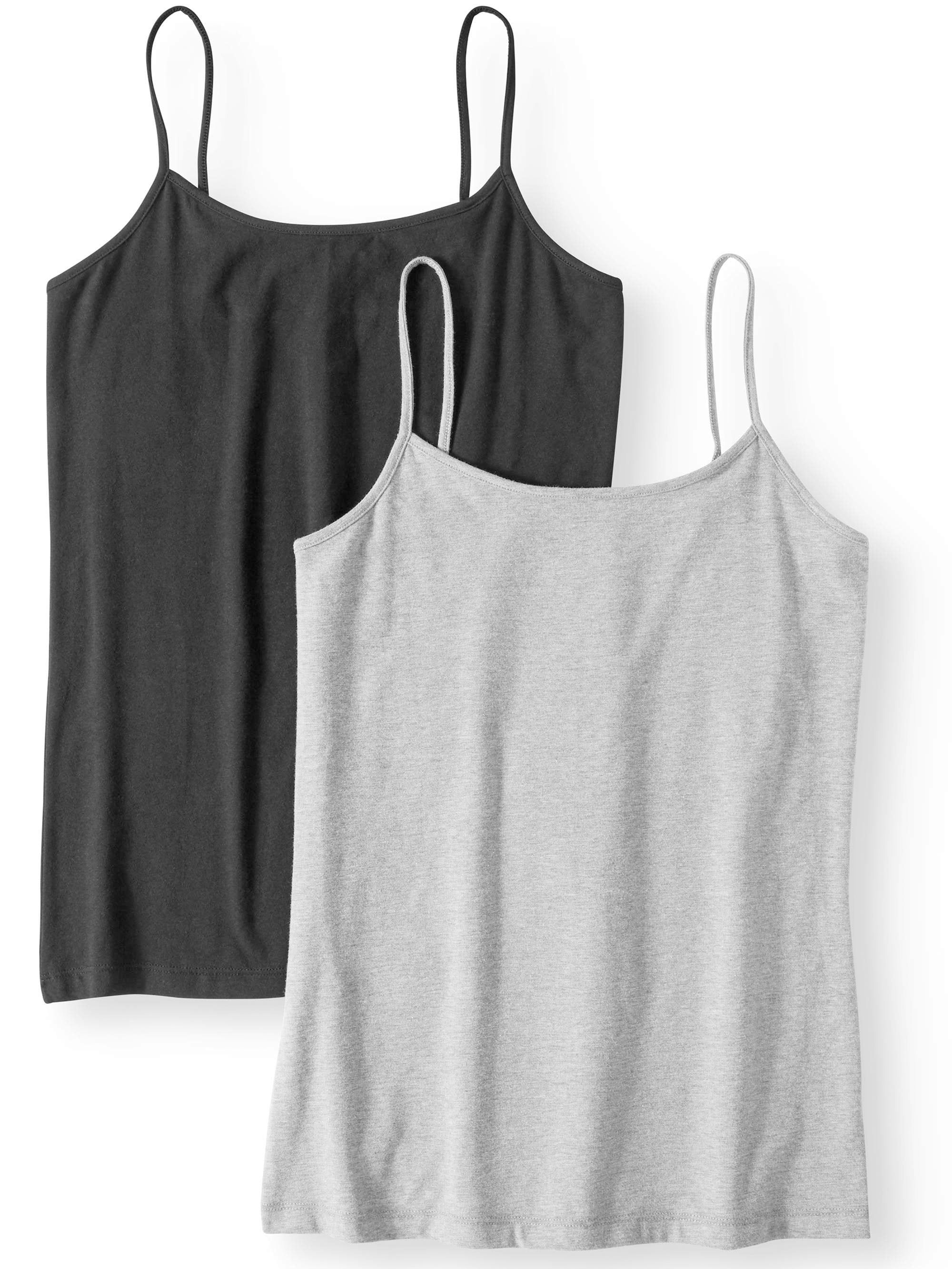 Time and Tru Women's Cami Tank Top, 2Pack Bundle