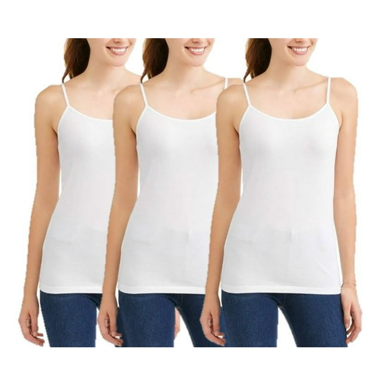 Time and Tru Women's Cami Tank Top, 3-Pack 