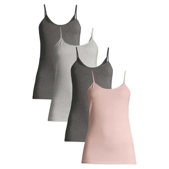 Time and Tru Women's Cami Tank Top, 3-Pack