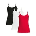 thumbnail image 1 of Time and Tru Women's Cami Tank Top, 3-Pack, 1 of 5