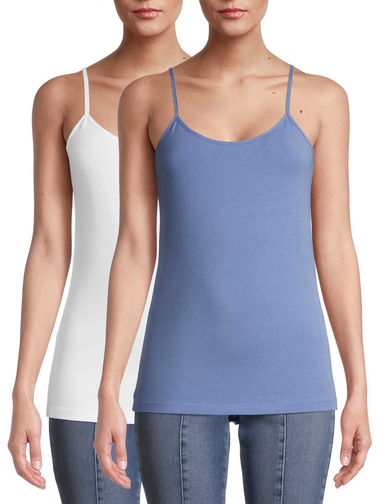 Time and Tru Women's Cami Tank Top, 3-Pack