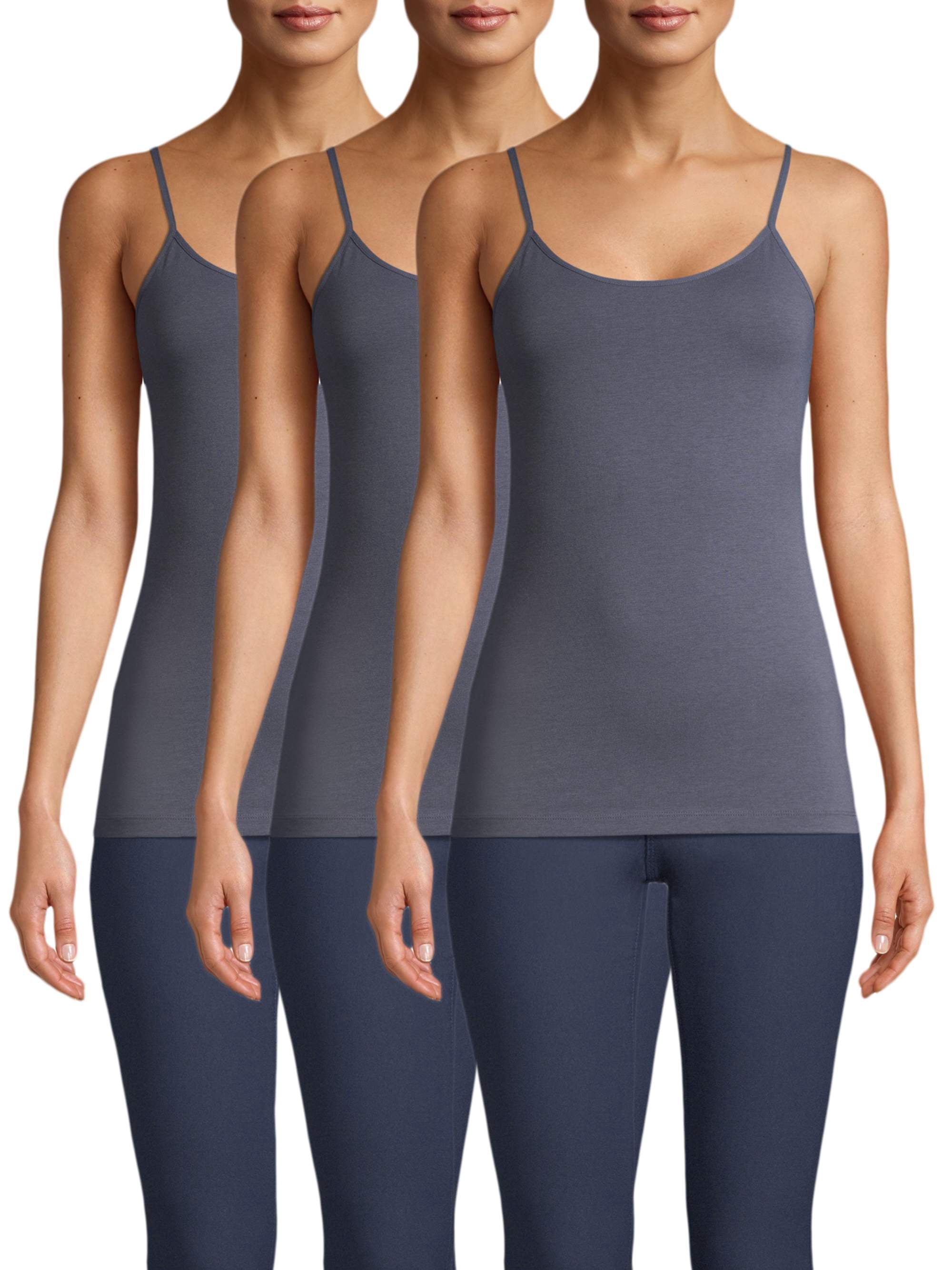 Time and Tru Women's Cami Tank Top, 3-Pack - Walmart.com