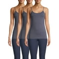 thumbnail image 1 of Time and Tru Women's Cami Tank Top, 3-Pack, 1 of 6