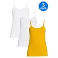 thumbnail image 1 of Time and Tru Women's Cami Tank Top, 3-Pack, 1 of 5