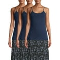 thumbnail image 1 of Time and Tru Women's Cami Tank Top, 3-Pack, 1 of 6