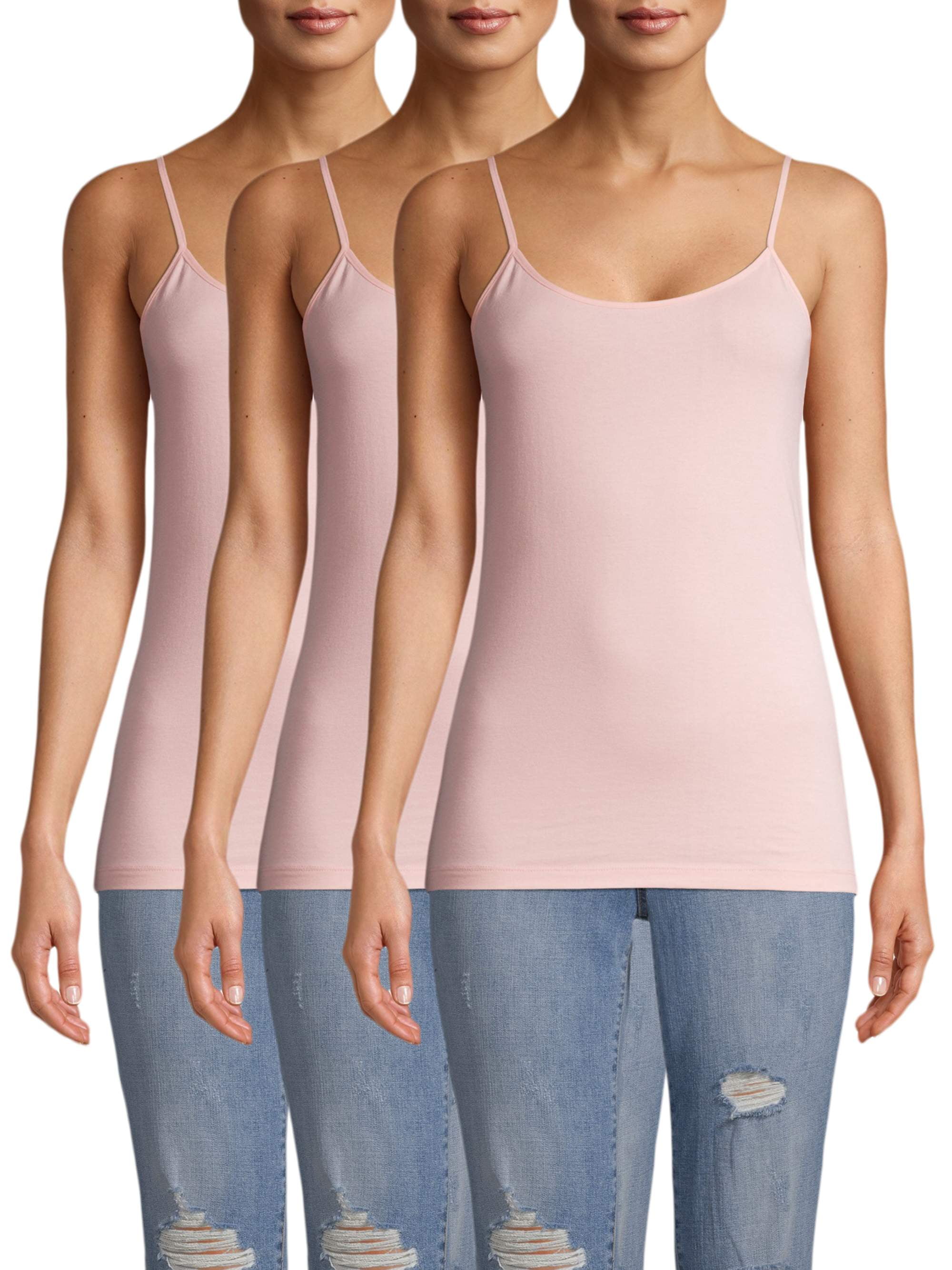 Time and Tru Women's Cami Tank Top, 3Pack