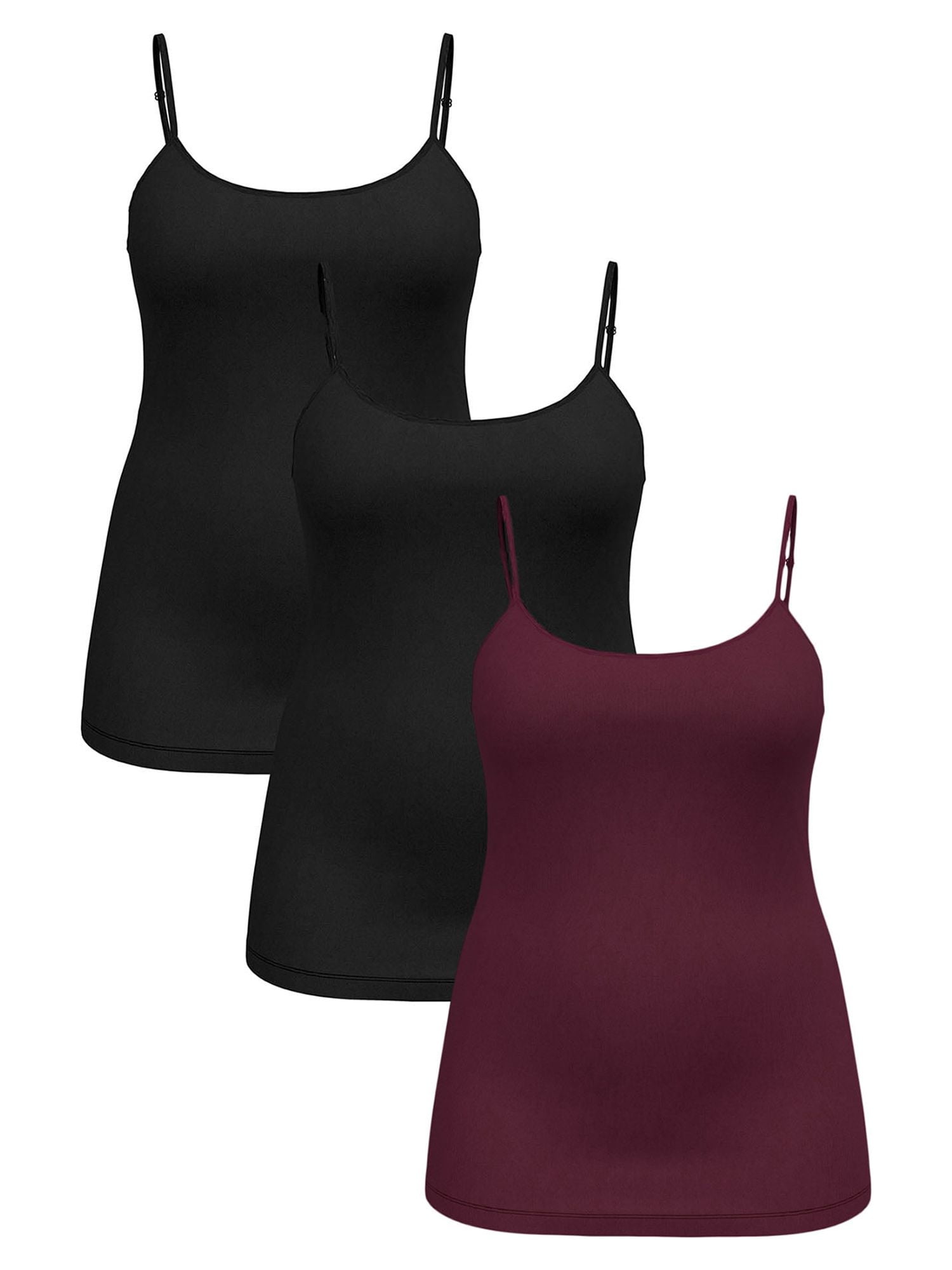 Time and Tru Women's Cami Tank Top, 3-Pack - Walmart.com