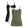 thumbnail image 1 of Time and Tru Women's Cami Tank Top, 3-Pack, 1 of 18
