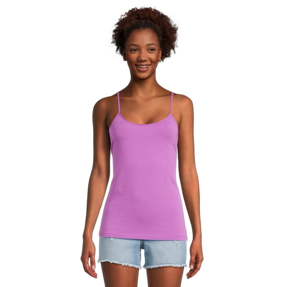 Time and Tru Women's Cami with Adjustable Straps, Sizes XS-XXXL