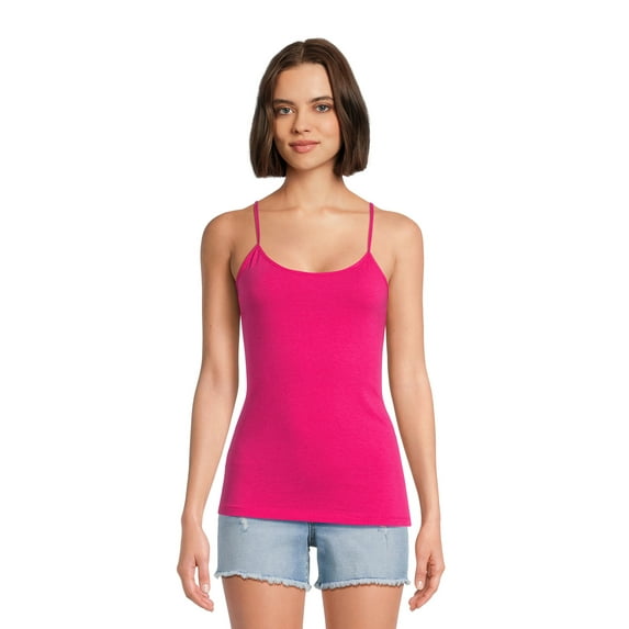 Time and Tru Women's Cami with Adjustable Straps, Sizes XS-XXXL