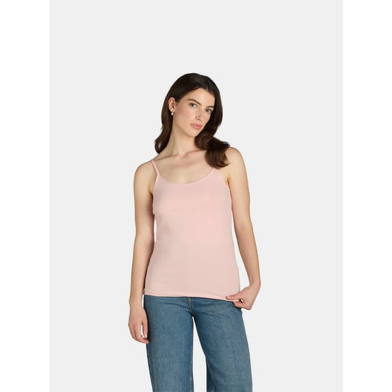 Time and Tru Women's Cami with Adjustable Straps, Sizes XS-XXXL