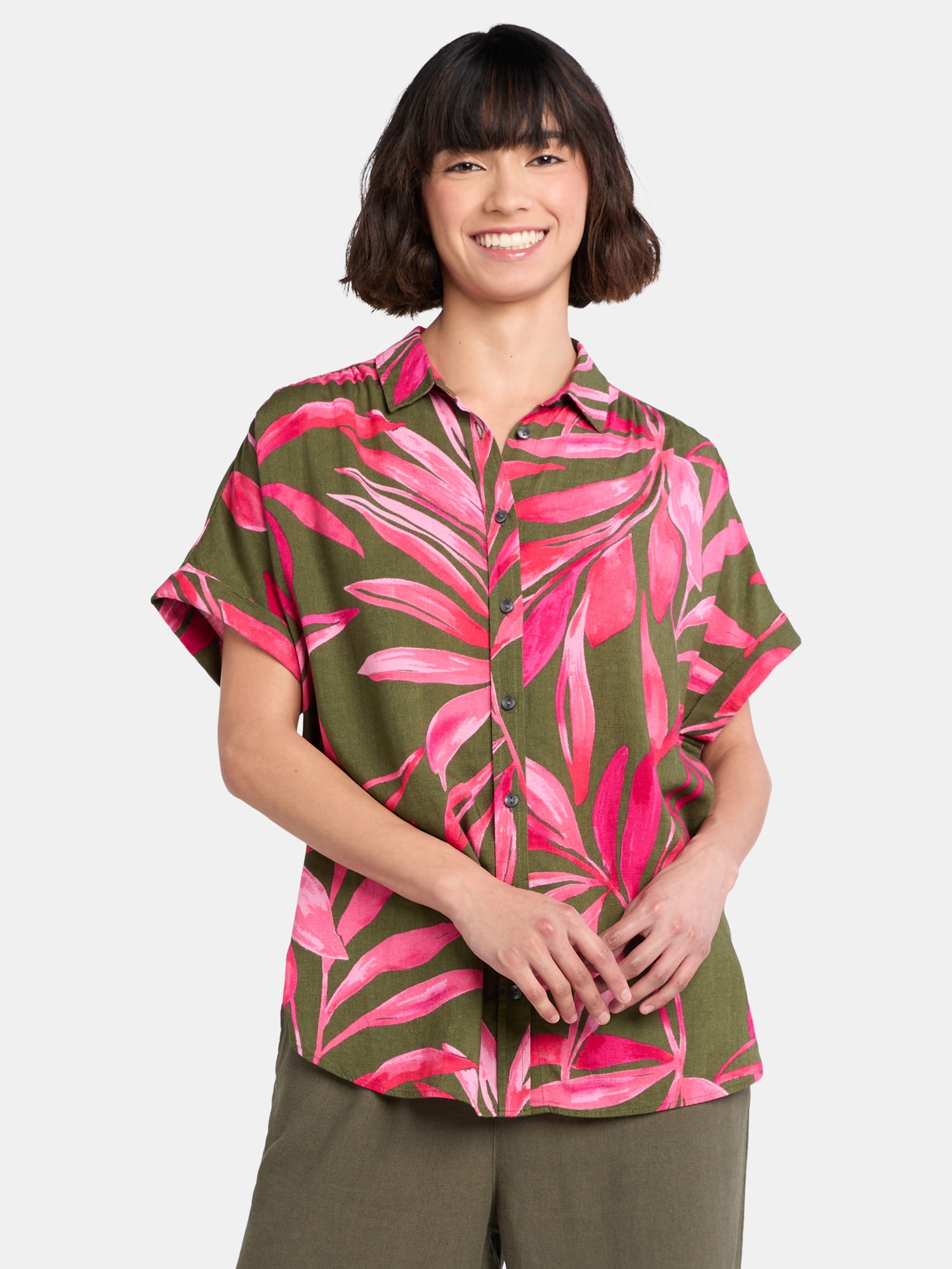 walmart time and tru ruffle sleeve top