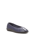 thumbnail image 1 of Time and Tru Women's Cap Toe Quilted Ballet Flats, Wide Width Available, 1 of 7