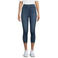 thumbnail image 1 of Time and Tru Women's Capri Jeggings, 23" Inseam, Sizes XS-3XL, 1 of 5
