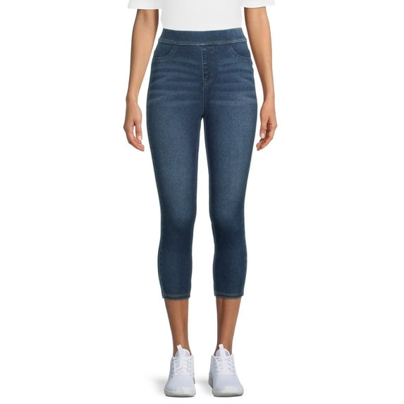 Time and Tru Women's Capri Jeggings, 23" Inseam, Sizes XS-3XL