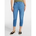thumbnail image 1 of Time and Tru Women's Capri Jeggings, Sizes XS-XXXL, 1 of 6