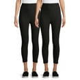 thumbnail image 1 of Time and Tru Women's Capri Leggings, 2-Pack, 1 of 11