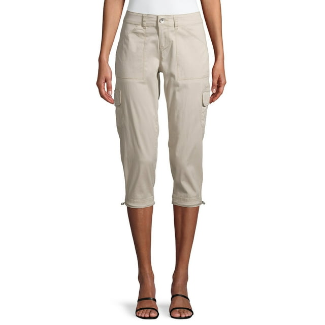 Time and Tru Women's Cargo Capri Pants