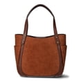 thumbnail image 1 of Time and Tru Women's Carla Tote Handbag, Cognac, 1 of 4