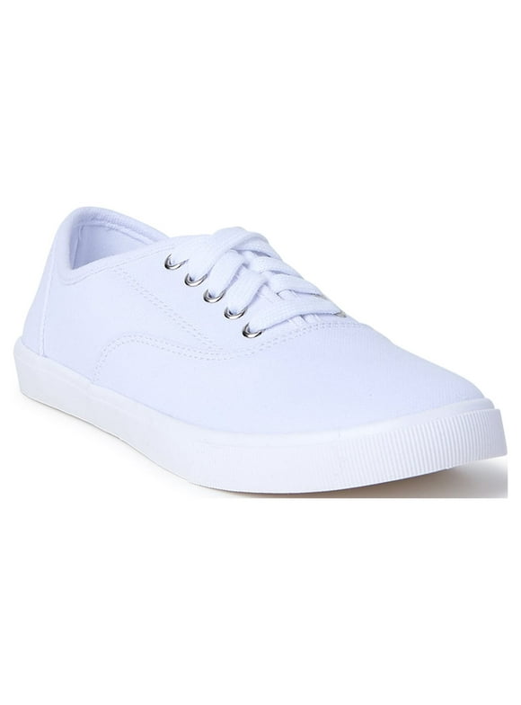 Time and Tru Women's Casual Lace up Sneakers - Wide Width Available