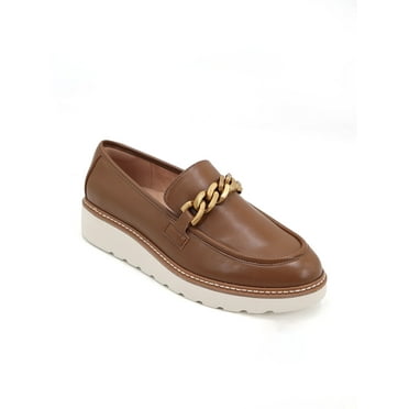 Time and Tru Women's Chain Comfort Loafers, Wide Width