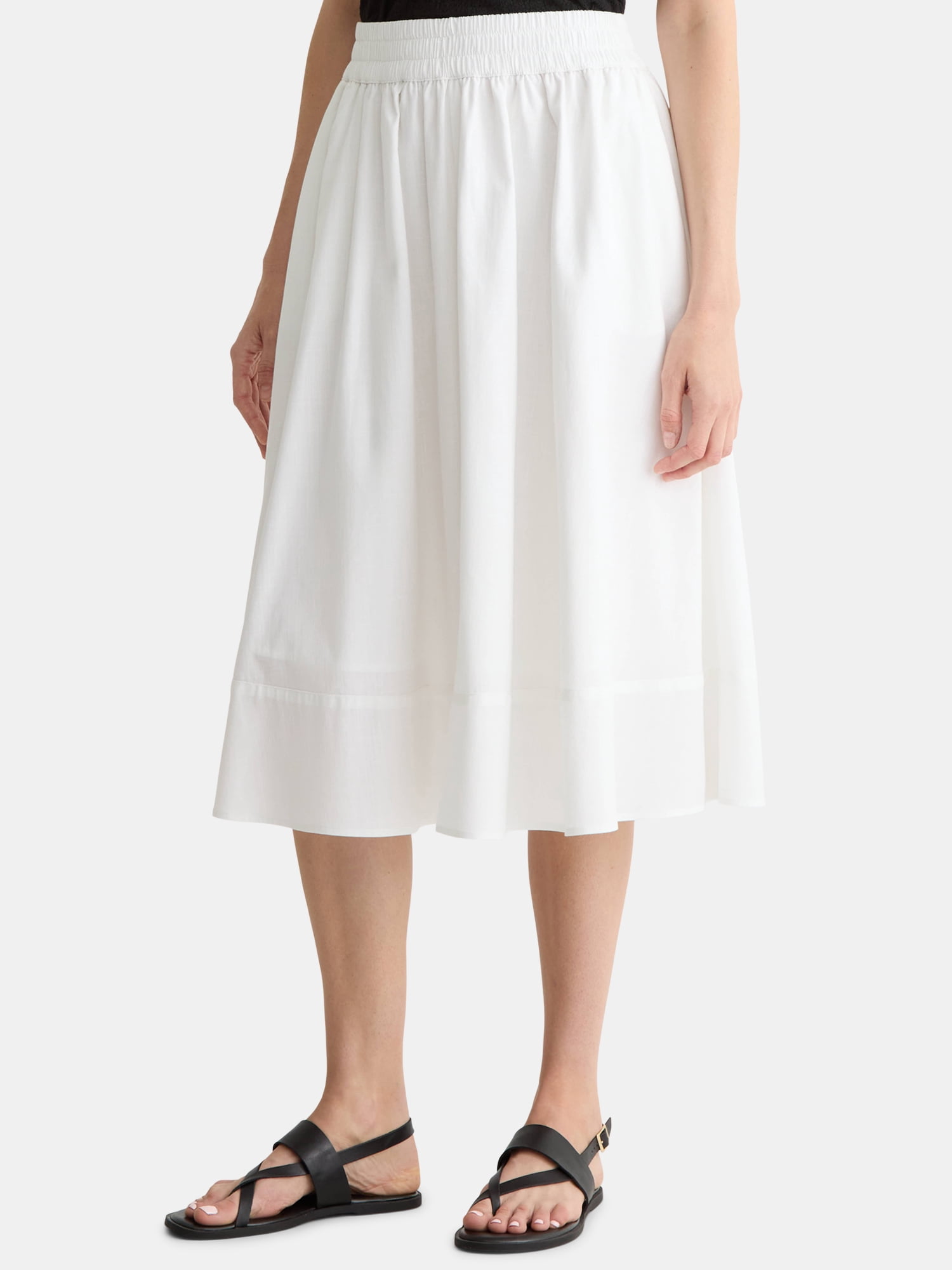 Time and Tru Women's Tiered Pull-On Skirt, Sizes XS-4X