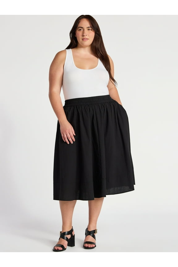Women's Tiered Pull-On Skirt, Sizes XS-4X