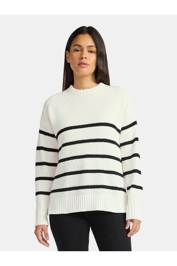 Women's Chenille Sweater with Long Sleeves, Midweight, Sizes XS-XXXL