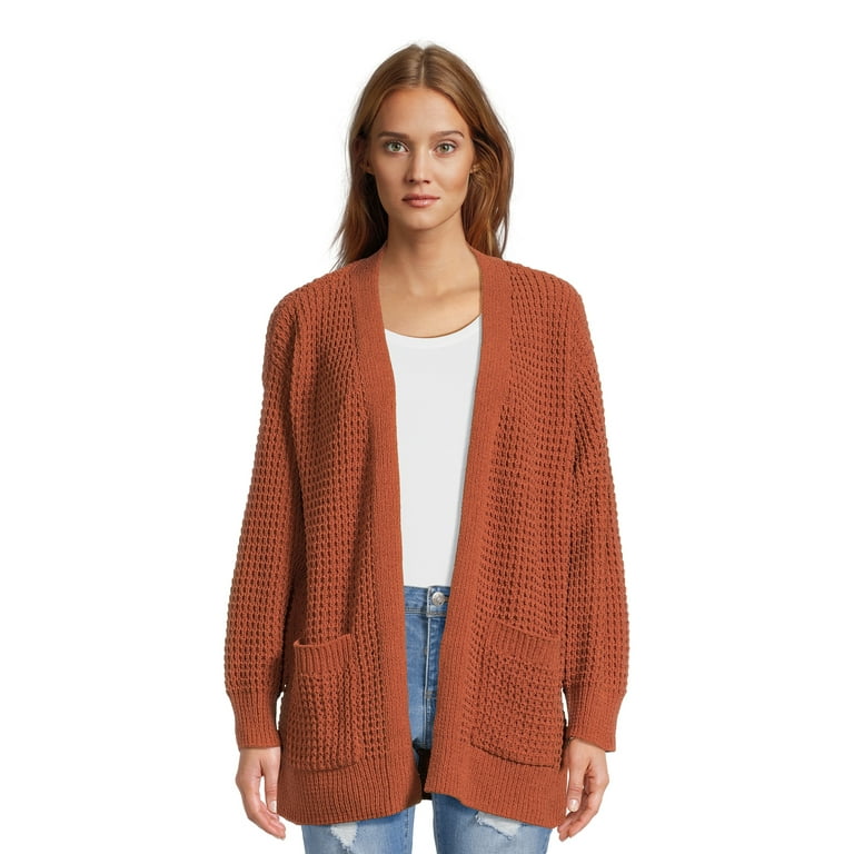 Rust Red Chenille Knit Cropped Cardigan Sweater | Womens | Small (Available in XS, M, L, XL) | Lulus
