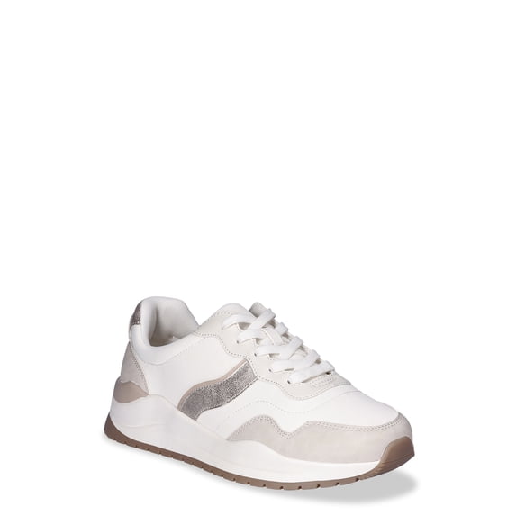 Time and Tru Women's Chunky Jogger Sneakers, Wide Width Available