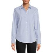 Time and Tru Women's Classic Button-Front Shirt