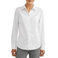 thumbnail image 1 of Time and Tru Women's Classic Button-Front Shirt, 1 of 5