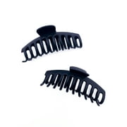 Time and Tru Women's Claw Hair Clip Set, 2 Pack, Black