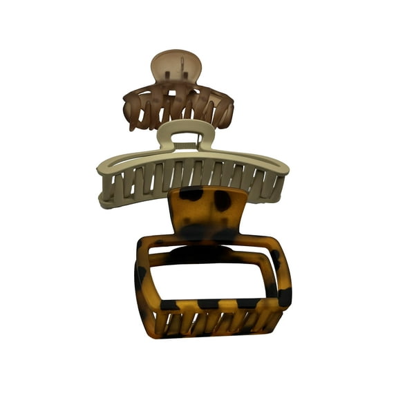 Time and Tru 3-Pack Claws, Brown