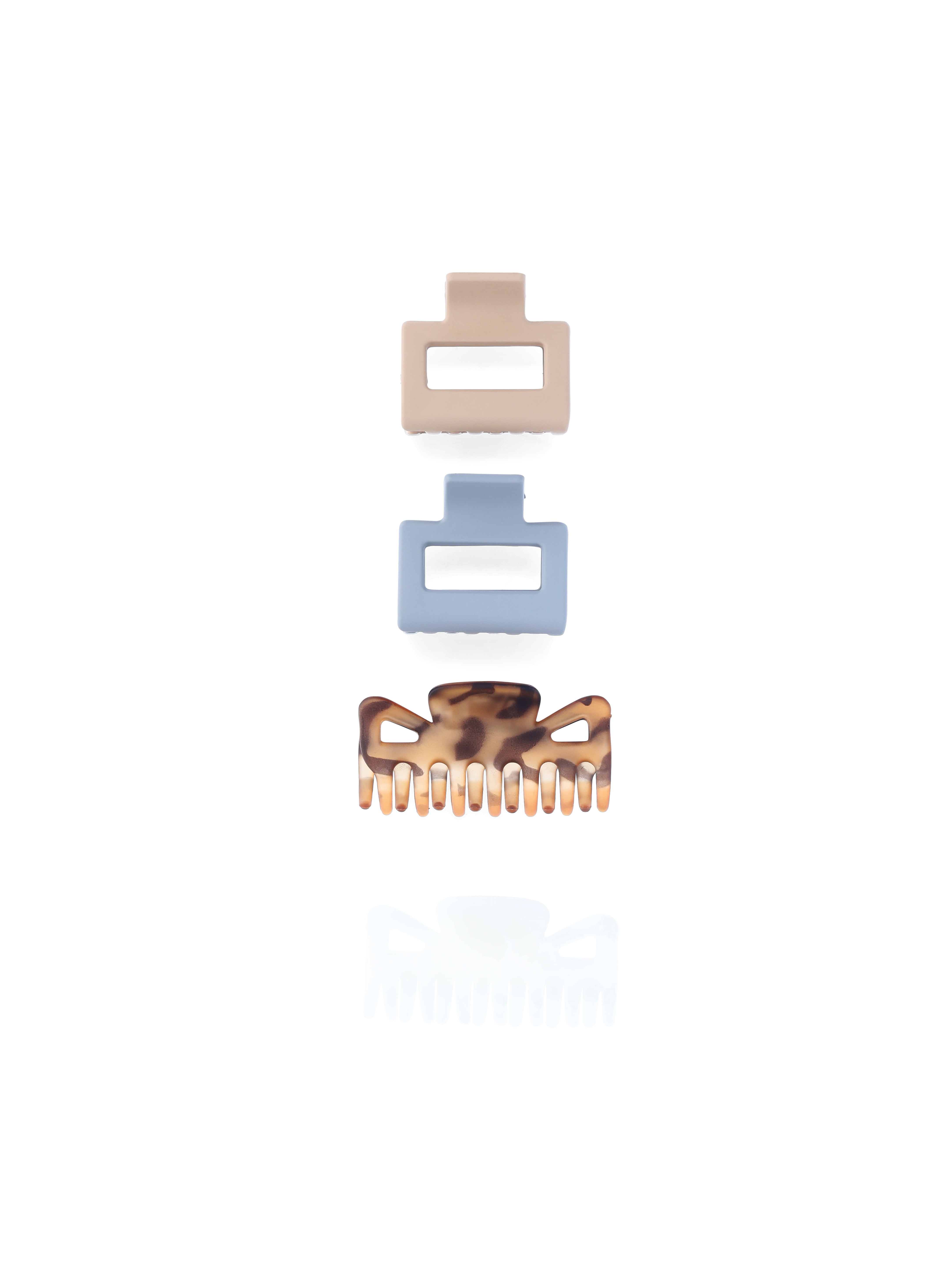 Time and Tru Women's Claw Hair Clips, 4-Pack, Multi
