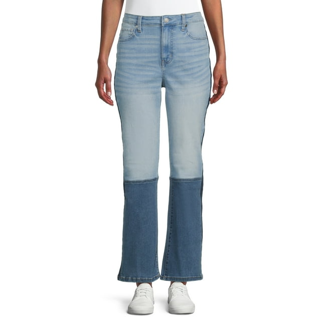 Time and Tru Women's Colorblocked Bootcut Jeans