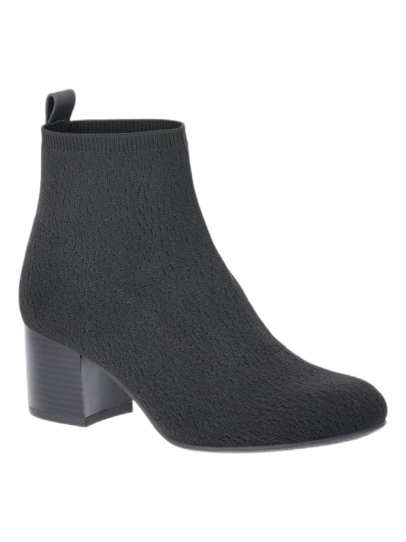 Women's Booties, Comfort Knit, Medium Width
